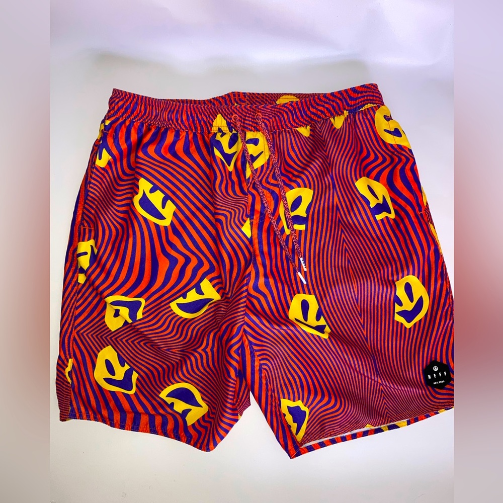 Neff XL Men’s Swim Trunks Trippy Smiley 🫠